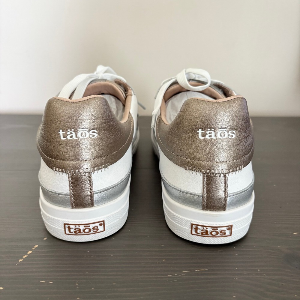 Taos Pop Soul Sneaker 10 White Metallic Multi Leather Comfort Shoes - Picture 9 of 13